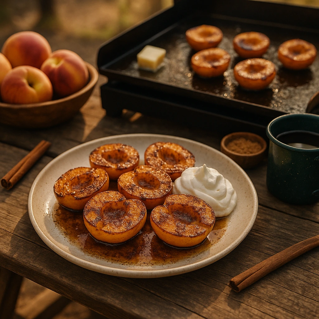 Cinnamon Griddled Peaches