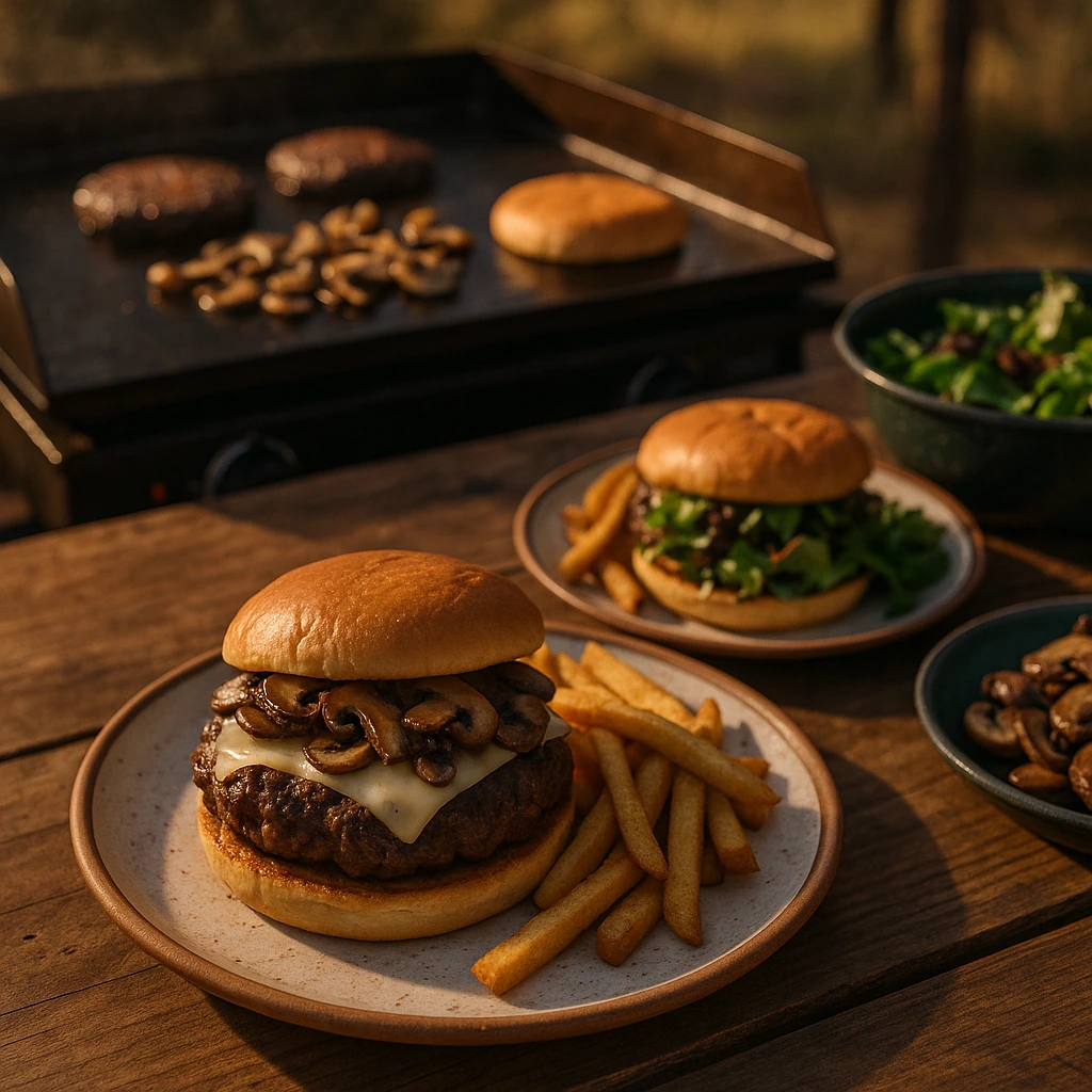 Mushroom Swiss Burgers