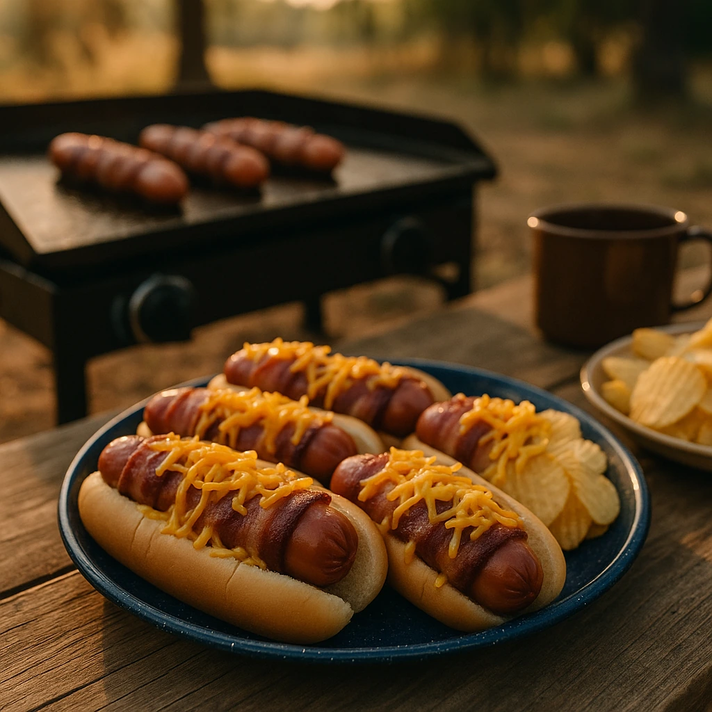 Bacon Cheddar Hot Dogs