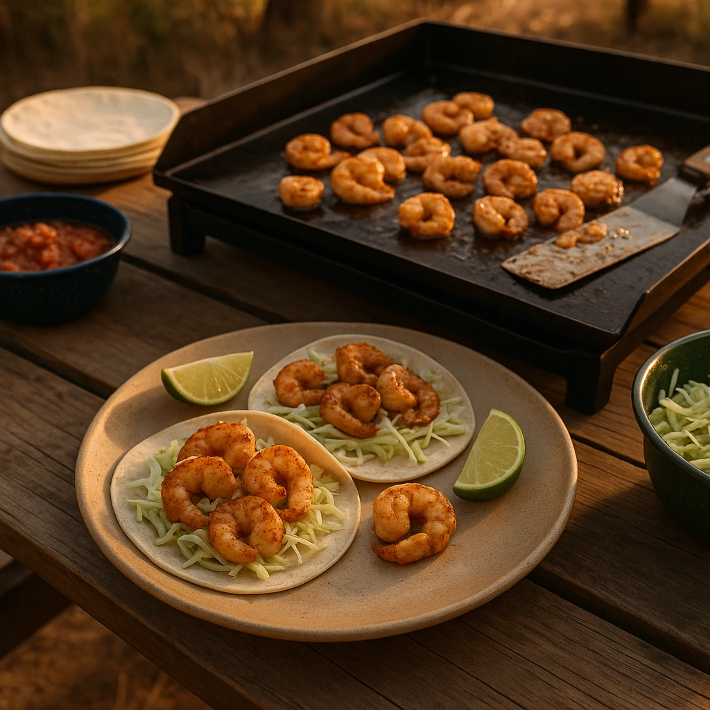 Blackstone Shrimp Tacos