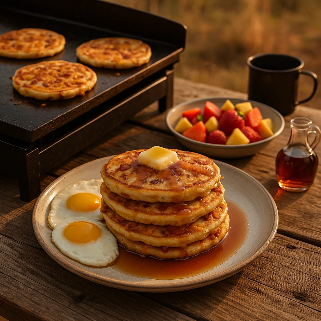 Bacon Cheddar Pancakes