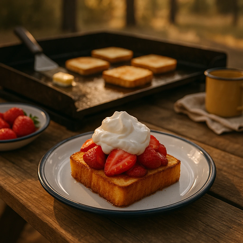 Griddled Strawberry Shortcake