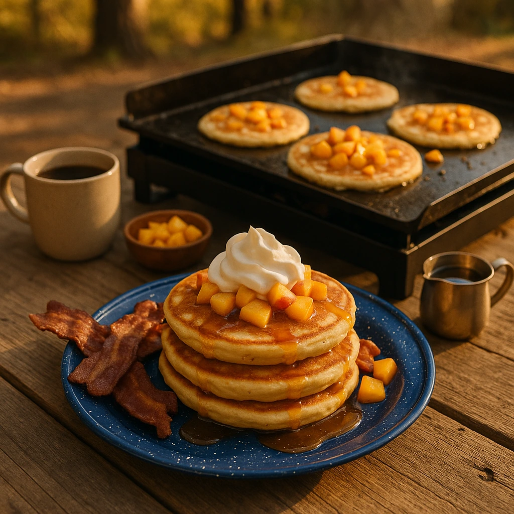 Peaches and Cream Pancakes
