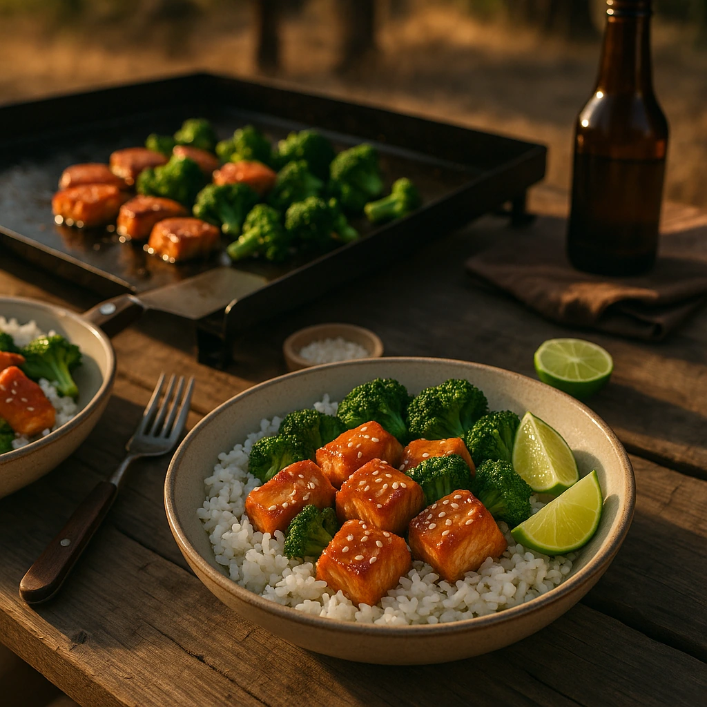 Honey Garlic Salmon Bowls