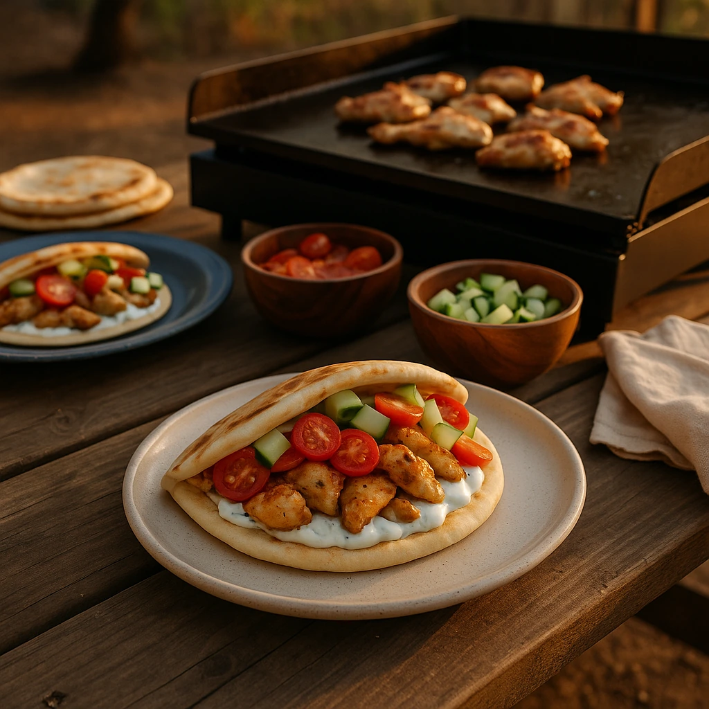 Greek Chicken Pitas