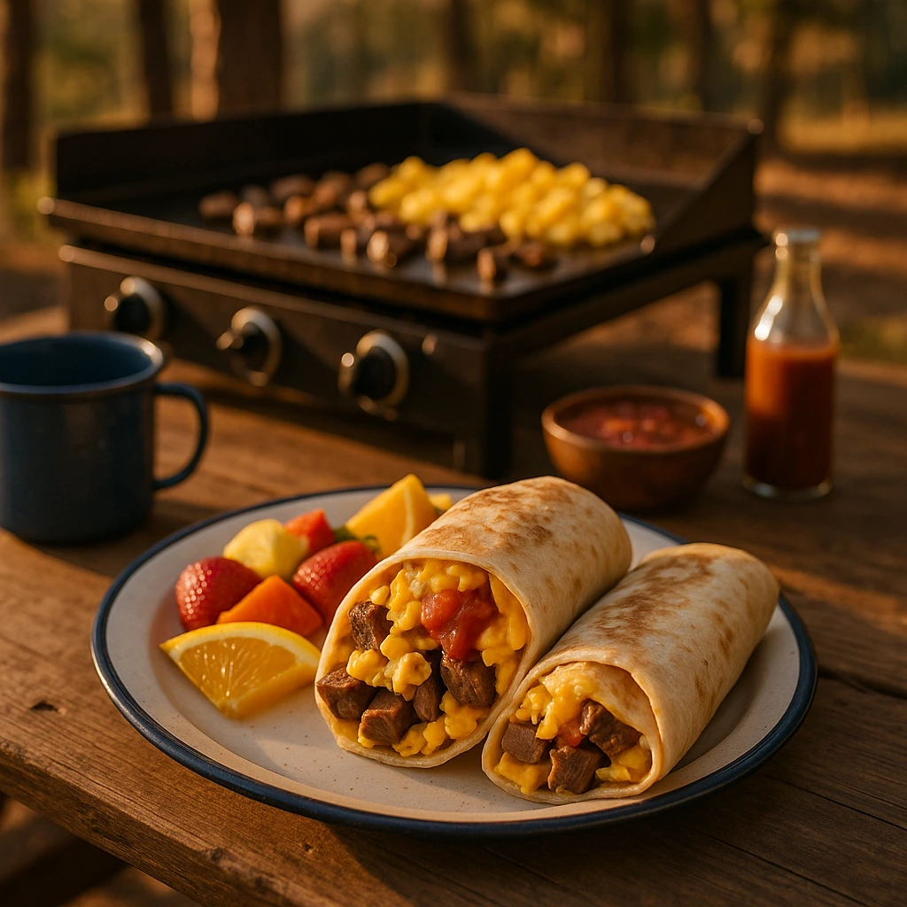 Steak Egg Breakfast Burritos