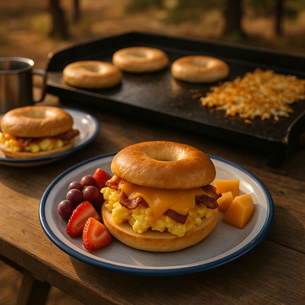 Camp Bagel Breakfast Melts